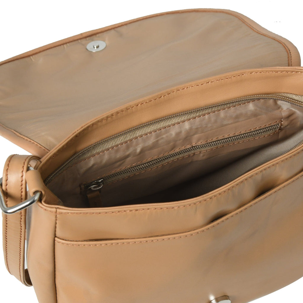 Classy Leather Bags The Croco Satchel- Beige SpadezStore