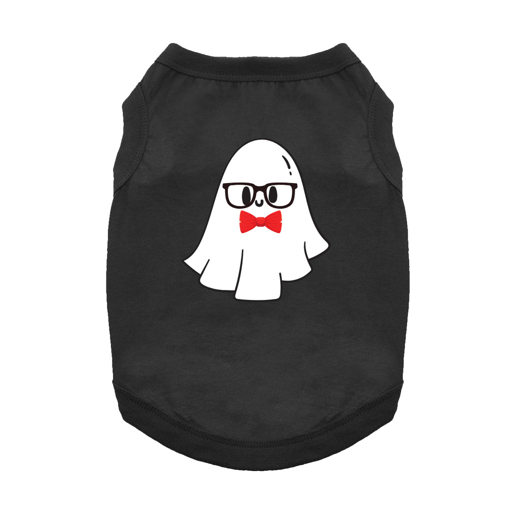 Doggie Design Nerdy Ghost Dog Tank Jet Black SpadezStore