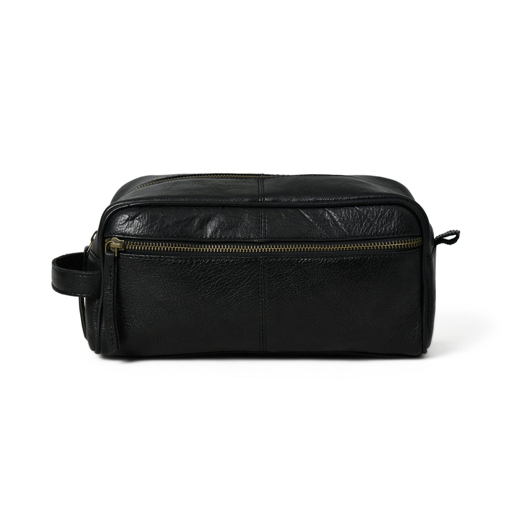 Classy Leather Bags Midnight Deluxe Toiletry Bag -Single Section SpadezStore