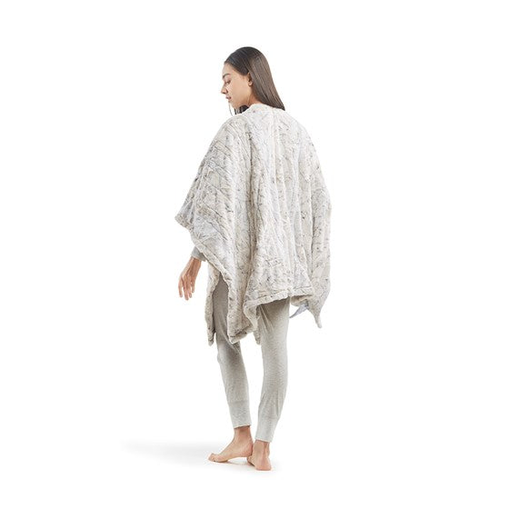 Beautyrest Zuri Faux Fur Heated Wrap with Built-in Controller SpadezStore