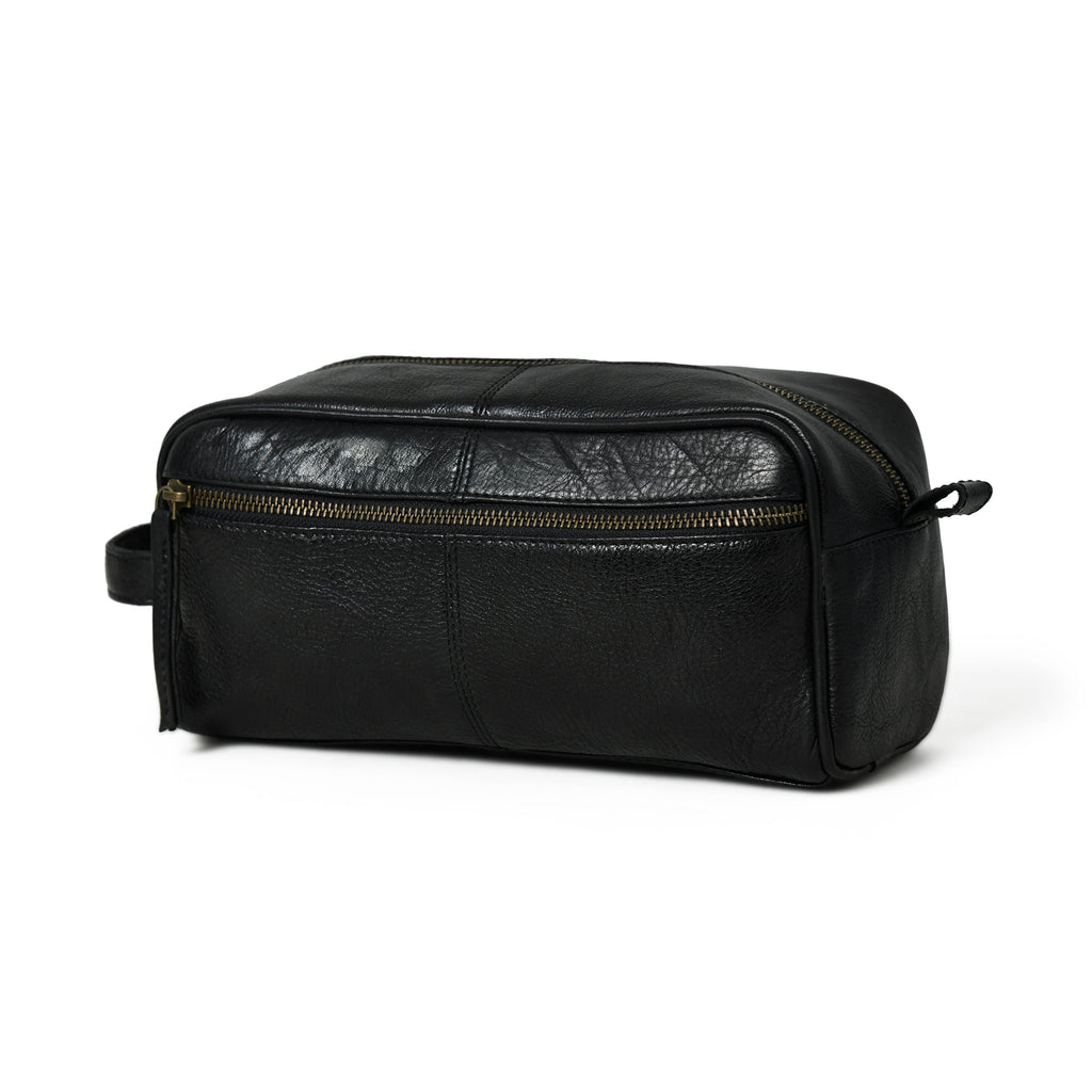 Classy Leather Bags Midnight Deluxe Toiletry Bag -Single Section SpadezStore