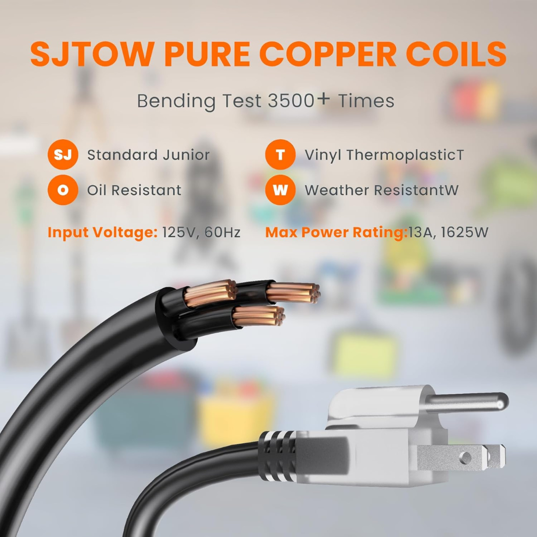 Retractable Extension Cord Reel-12/14/16 AWG SpadezStore