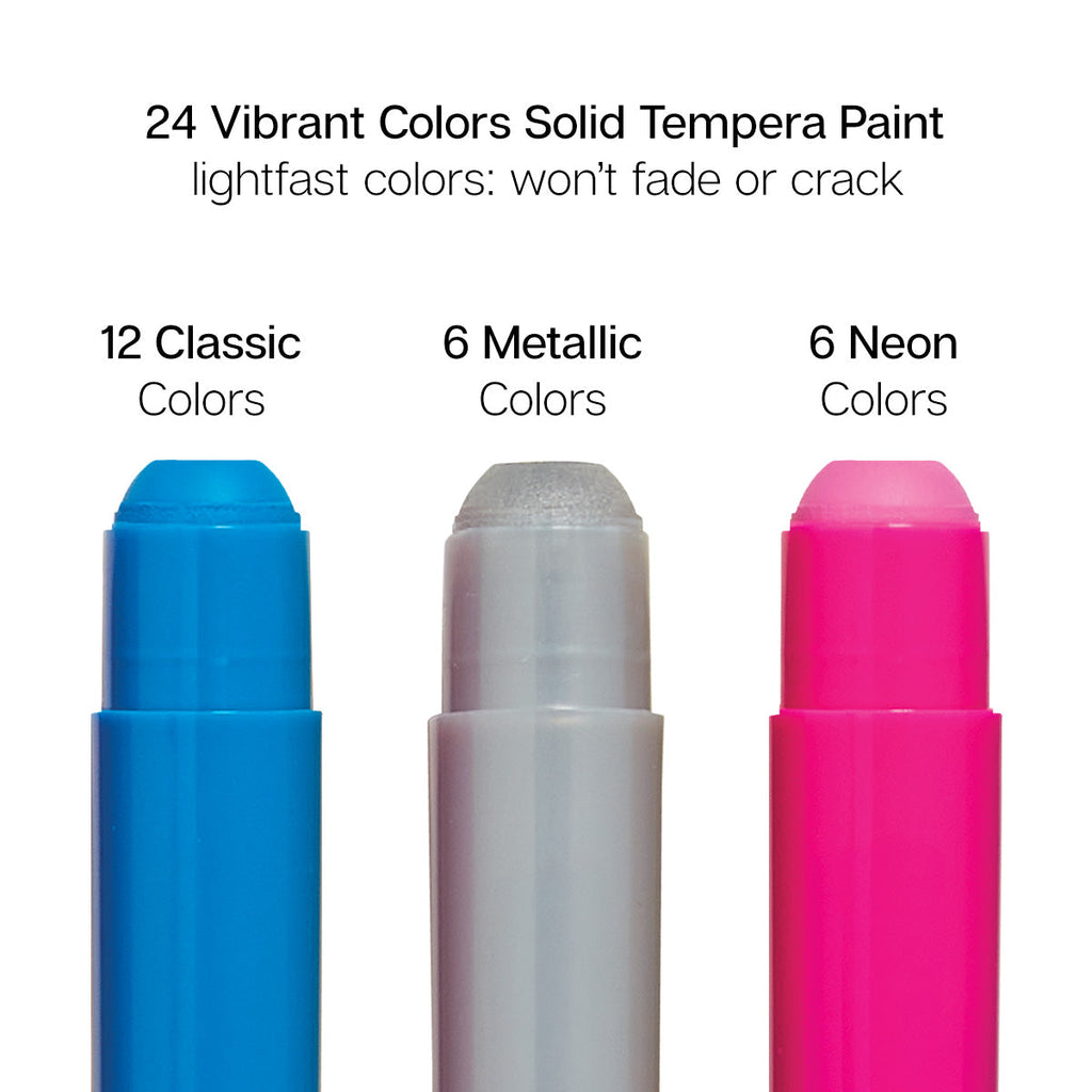 KINGART Tempera Paint Sticks – 24 Colors