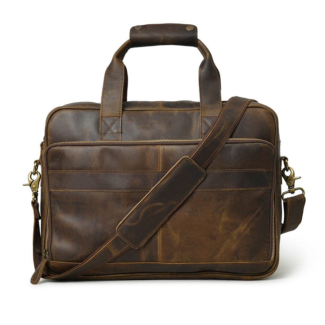 Classy Leather Bags Hudson Office Briefcase SpadezStore
