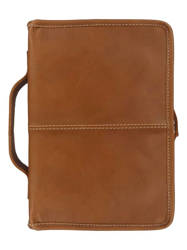 Classy Leather Bags Classic Bible Leather Cover - Tan SpadezStore