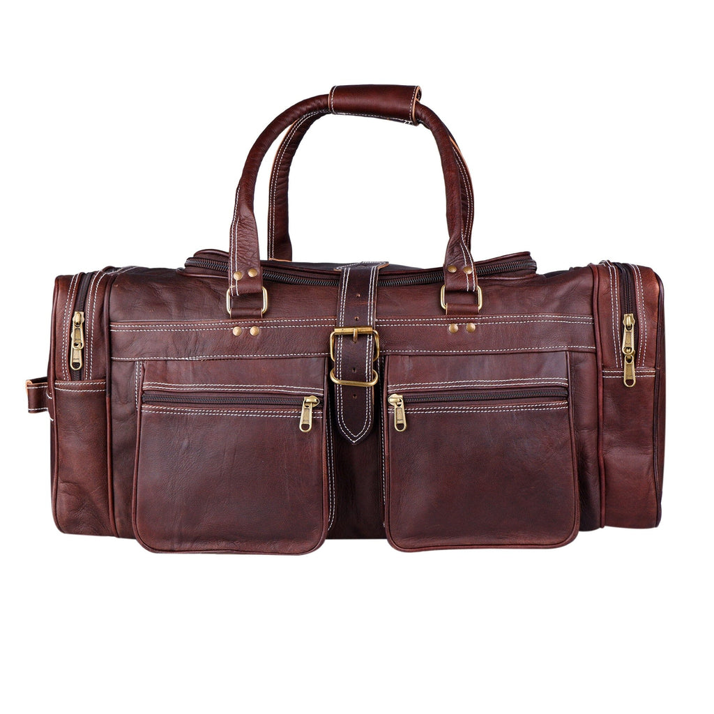 Classy Leather Bags Baxter Vintage Duffel SpadezStore