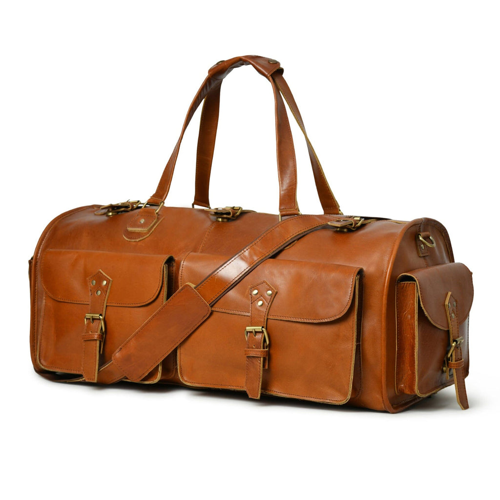 Classy Leather Bags The Fenrich Duffel SpadezStore