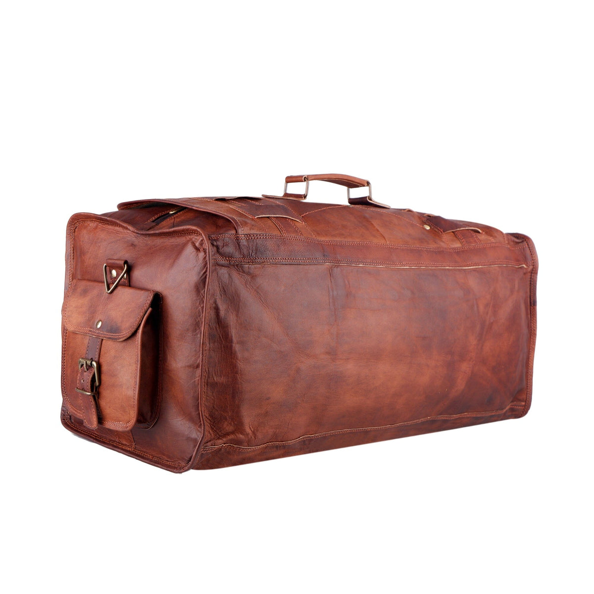 Classy Leather Bags The Bruno Flap Duffel