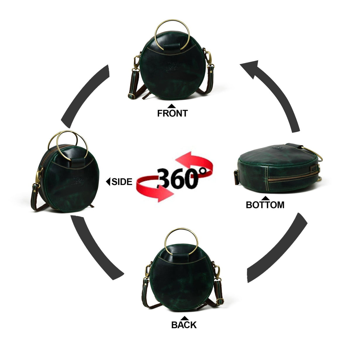 Classy Leather Bags Rosie Sling Circle Bag
