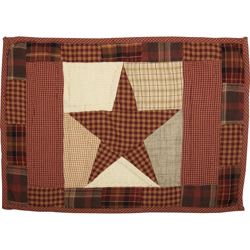 Abilene Star Quilted Placemat Set of 6 12x18 SpadezStore