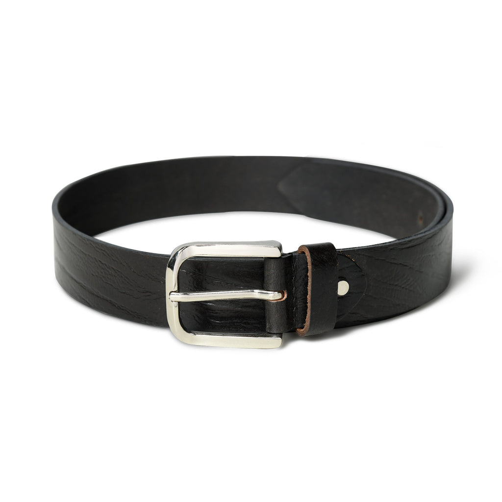 Classy Leather Bags Textured Black Leather Belt SpadezStore