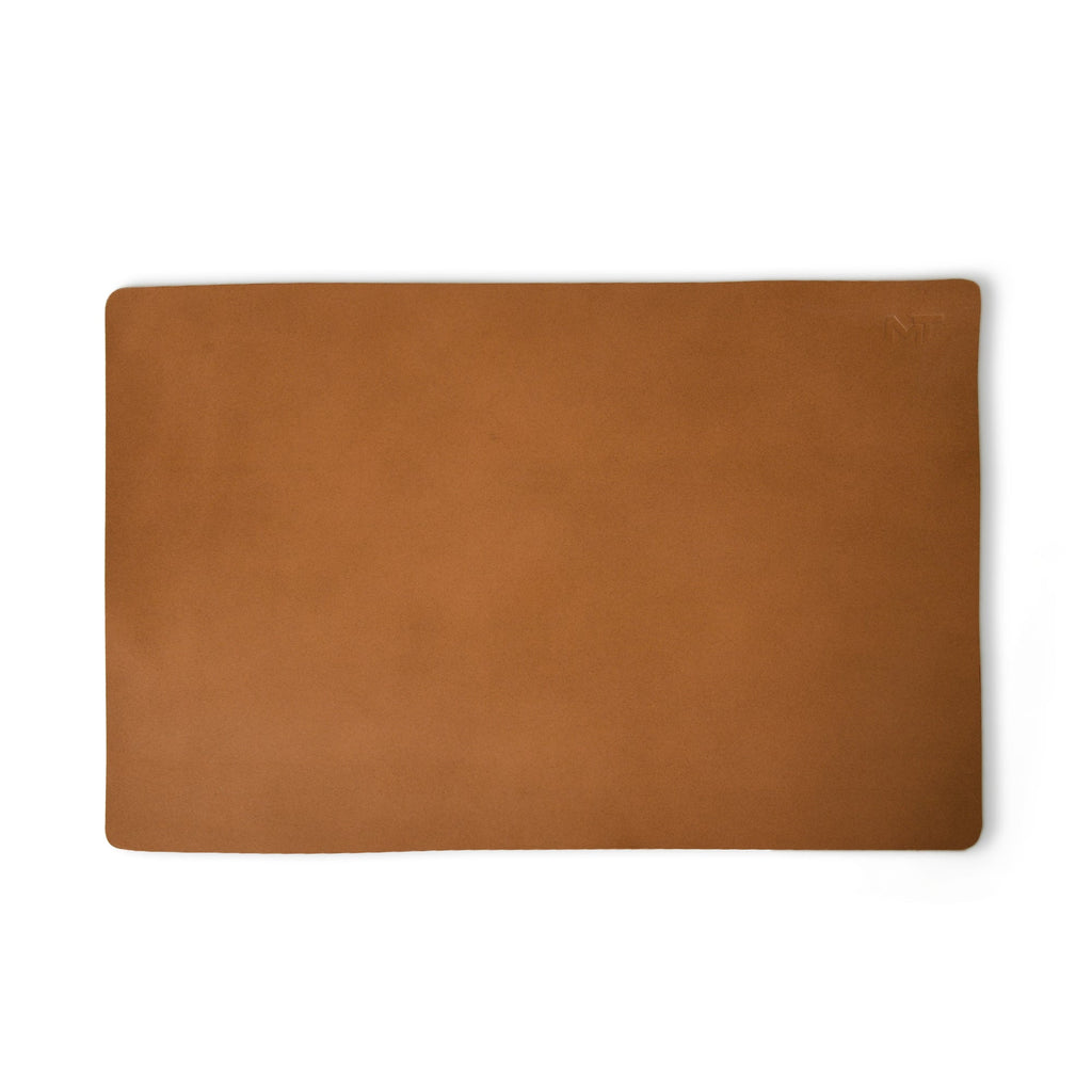 Classy Leather Bags Caramel Luxe Leather Desk Mat + Mouse Pad SpadezStore