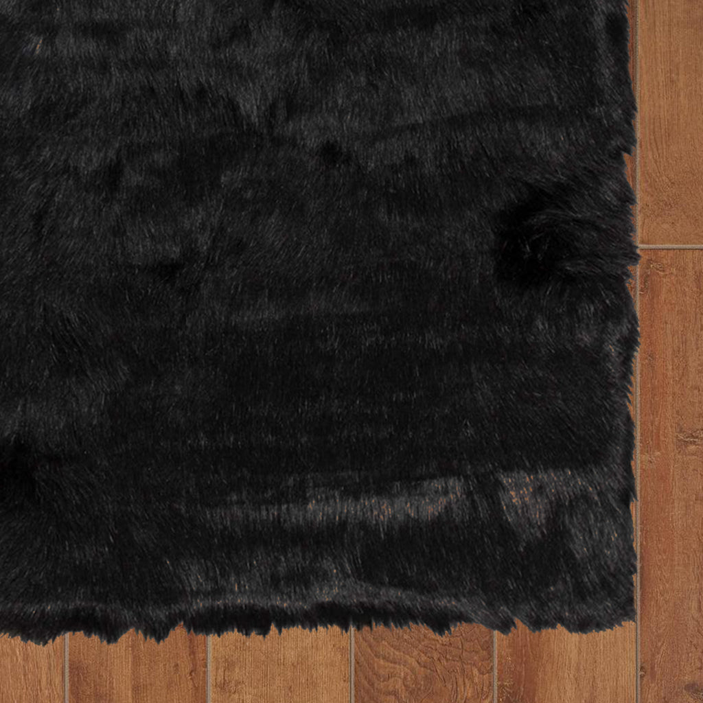 Small Fur Rug Rectangle 3' X 5' Tan Rectangular Faux Fur - Area Rug – SpadezStore