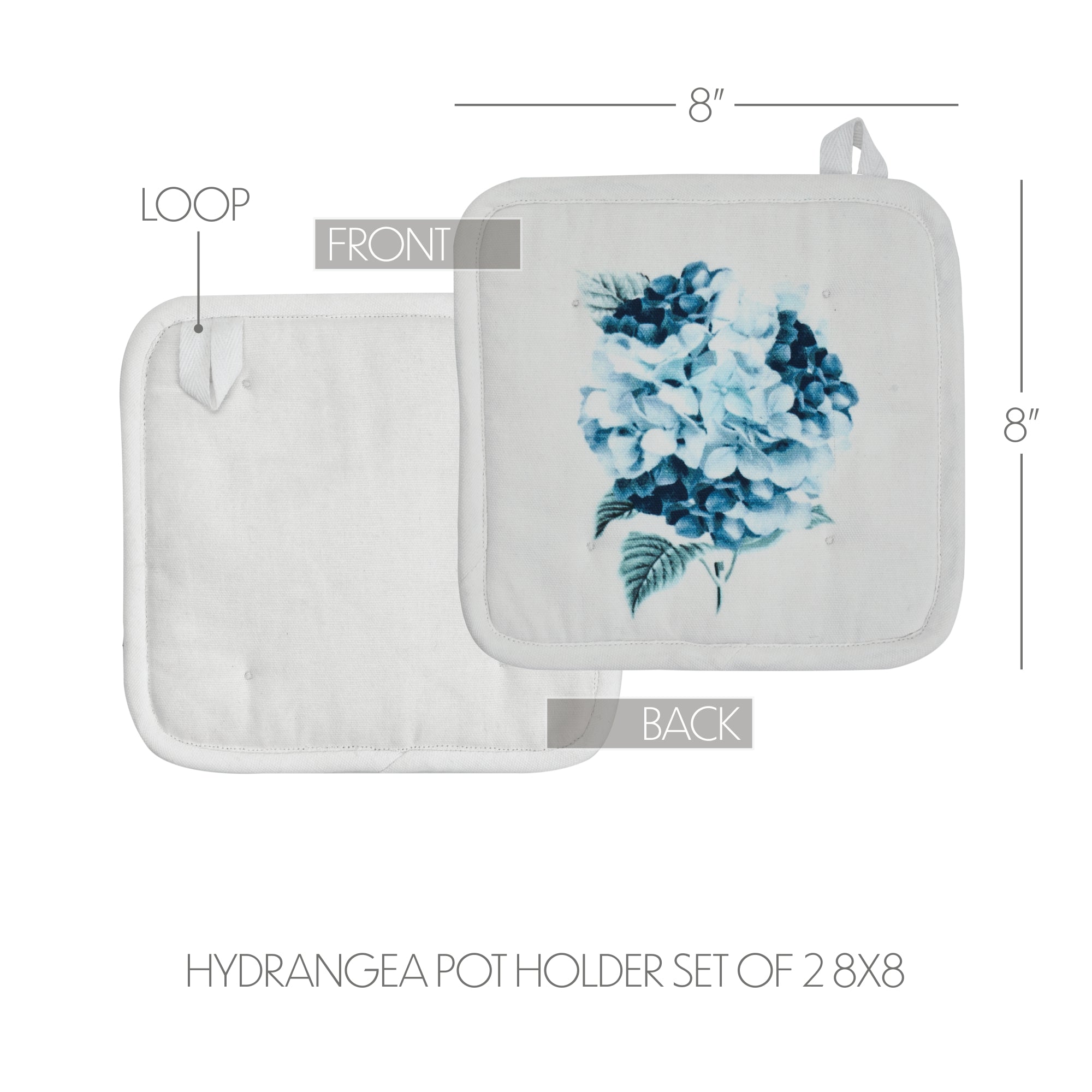 Finders Keepers Hydrangea Pot Holder Set of 2 8x8 SpadezStore