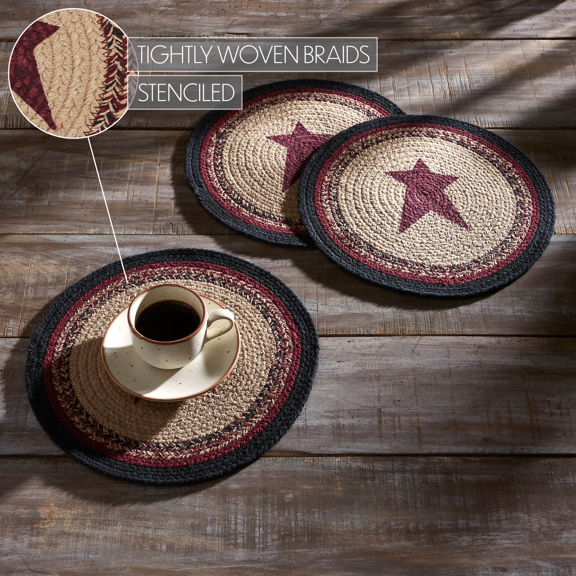 Connell Trivet Stencil Stars 12 inch Diameter Set of 3 SpadezStore