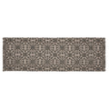 Custom House Black Tan Jacquard Runner 8x24 SpadezStore