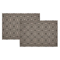 Custom House Black Tan Jacquard Placemat Set of 2 13x19 SpadezStore