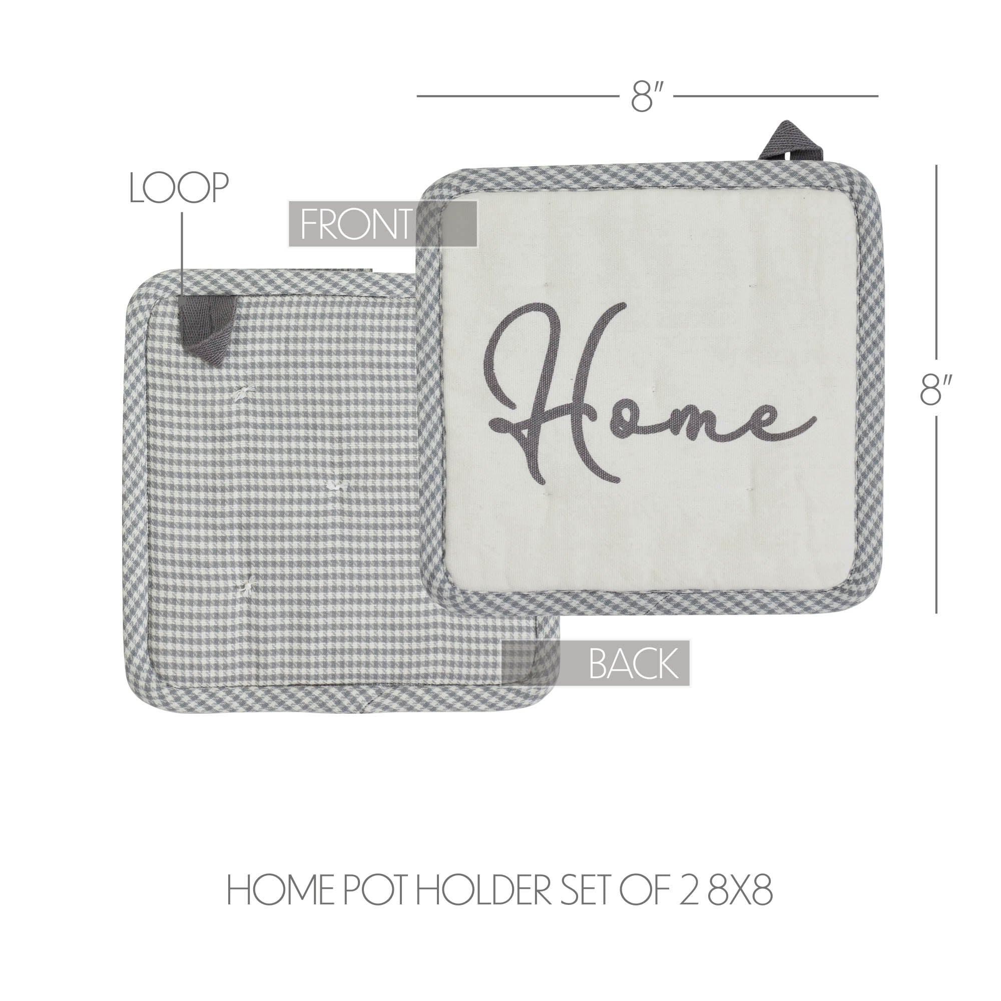 Finders Keepers Home Pot Holder Set of 2 8x8 SpadezStore