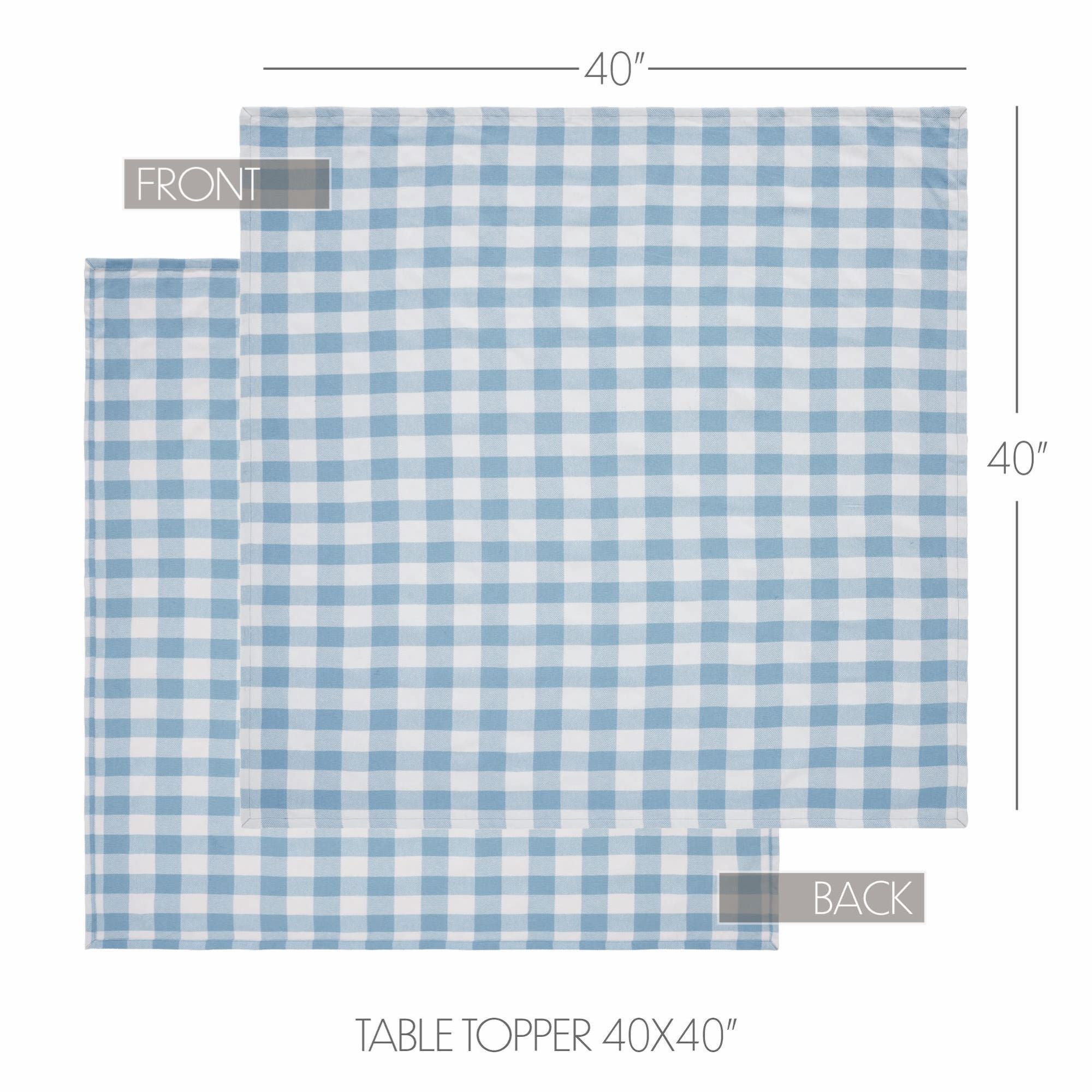 Annie Buffalo Check Blue Table Topper 40x40 SpadezStore