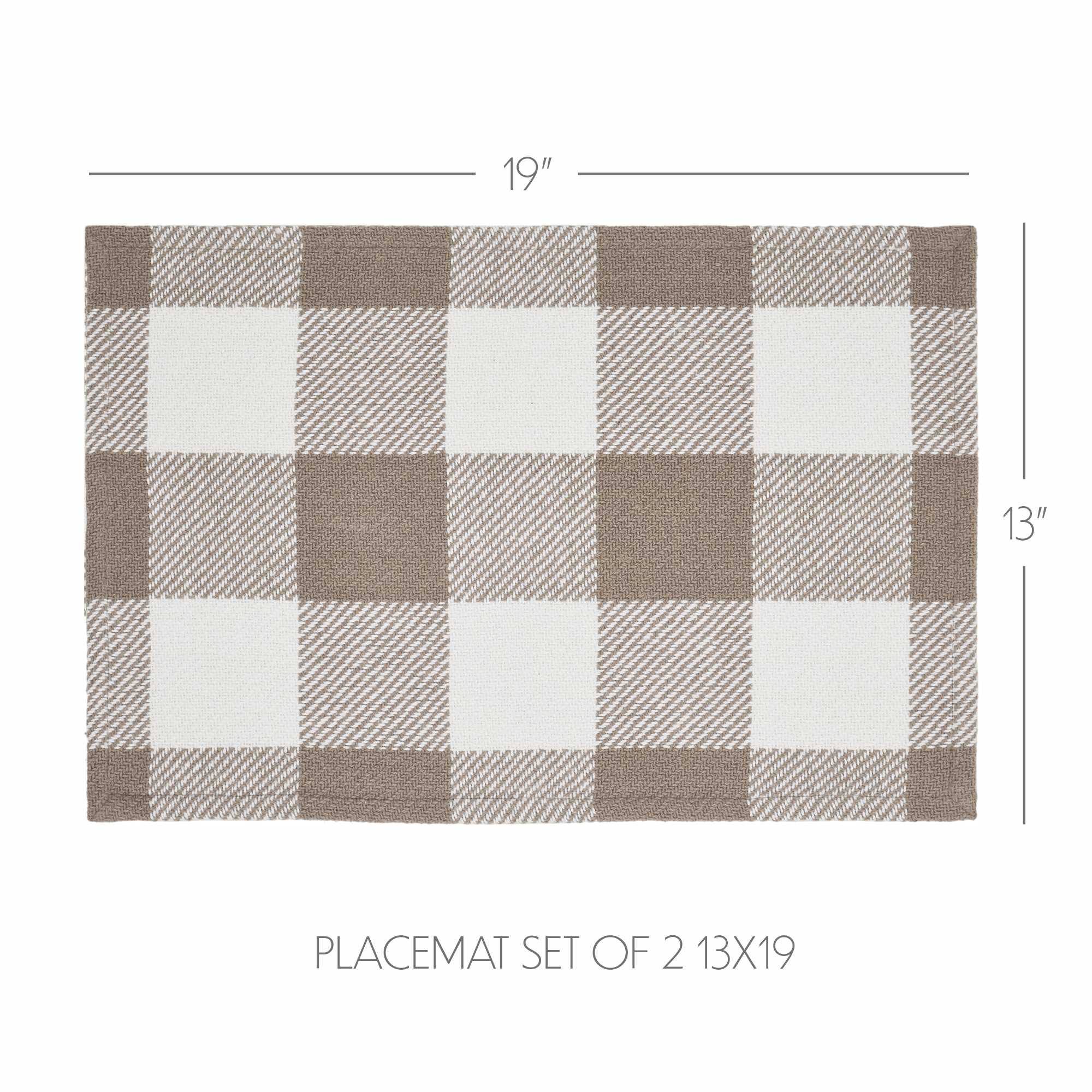 Annie Buffalo Check Portabella Placemat Set of 2 13x19 SpadezStore