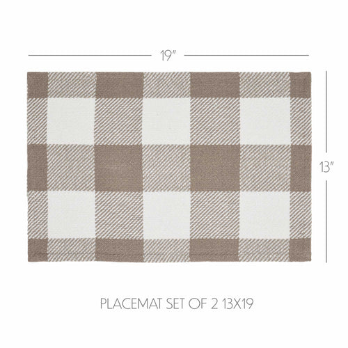 Annie Buffalo Check Portabella Placemat Set of 2 13x19 SpadezStore