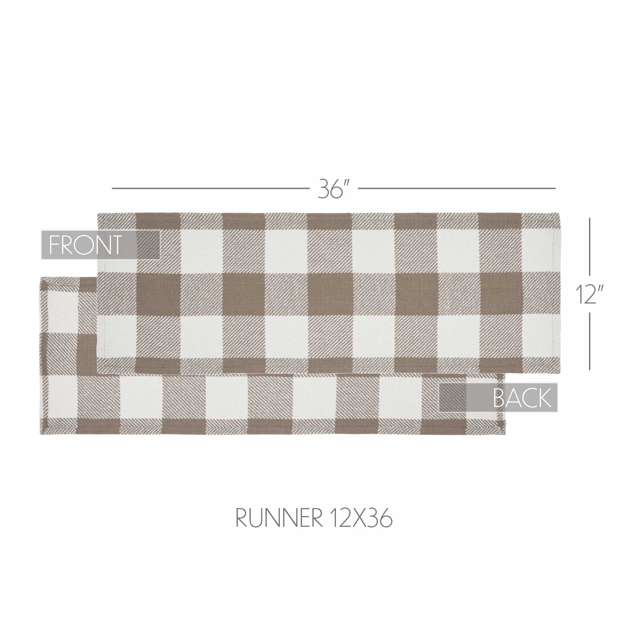 Annie Buffalo Check Portabella Runner 12x36 SpadezStore