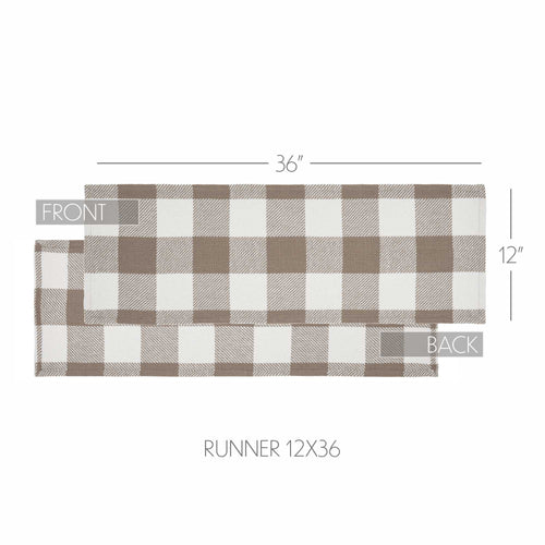 Annie Buffalo Check Portabella Runner 12x36 SpadezStore