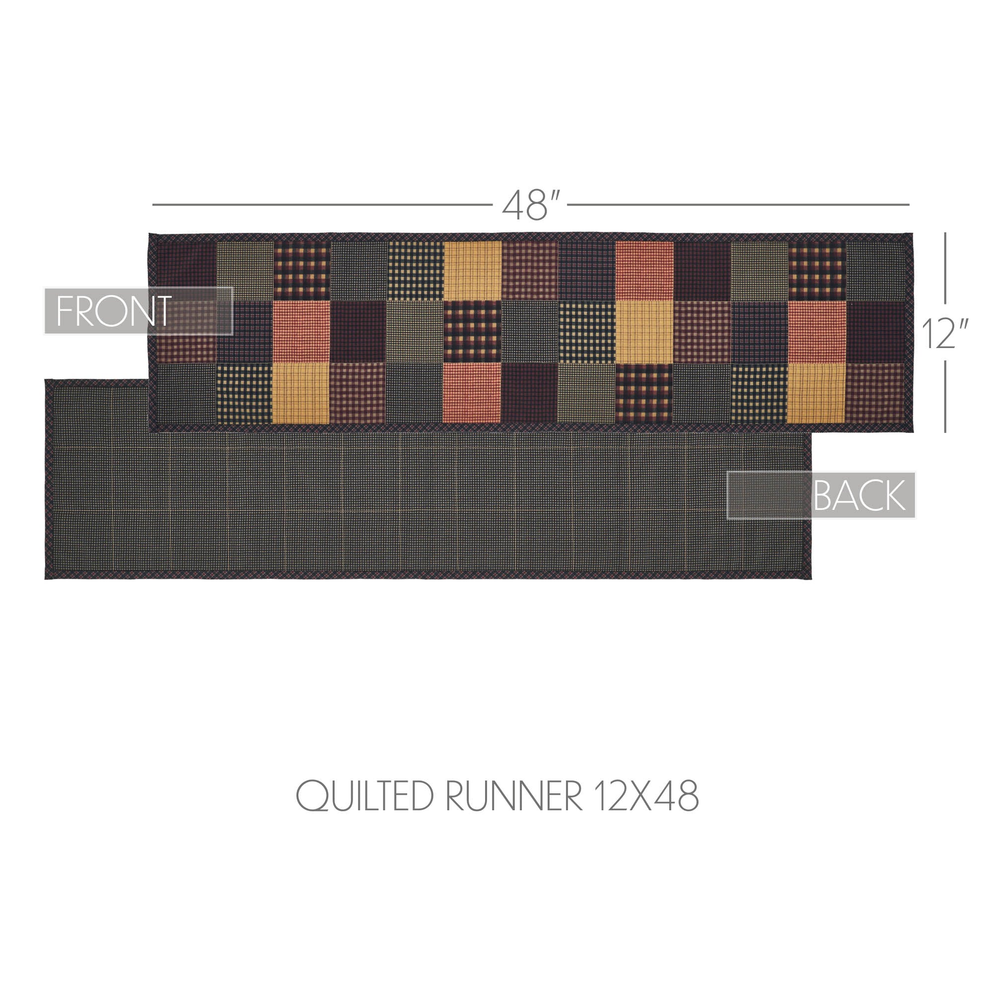 Heritage Farms Quilted Runner 12x48 SpadezStore