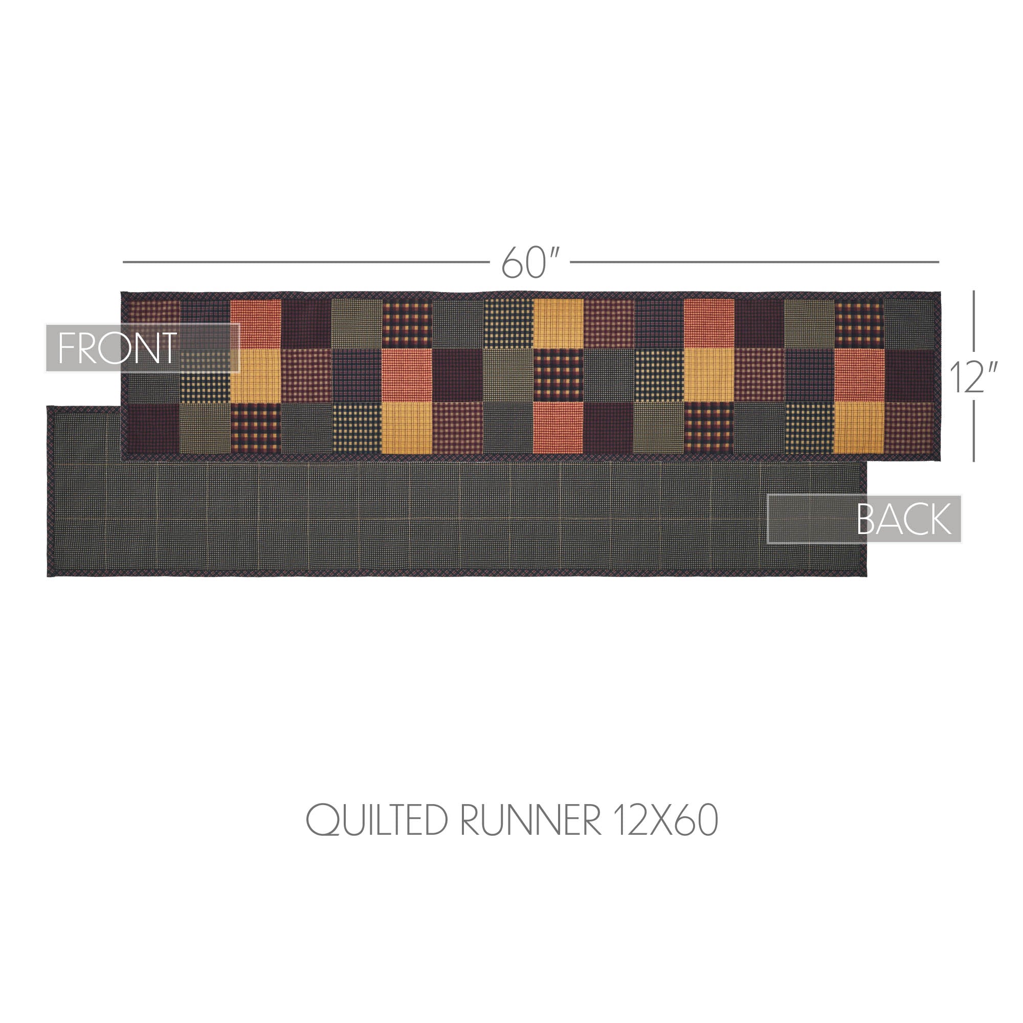 Heritage Farms Quilted Runner 12x60 SpadezStore