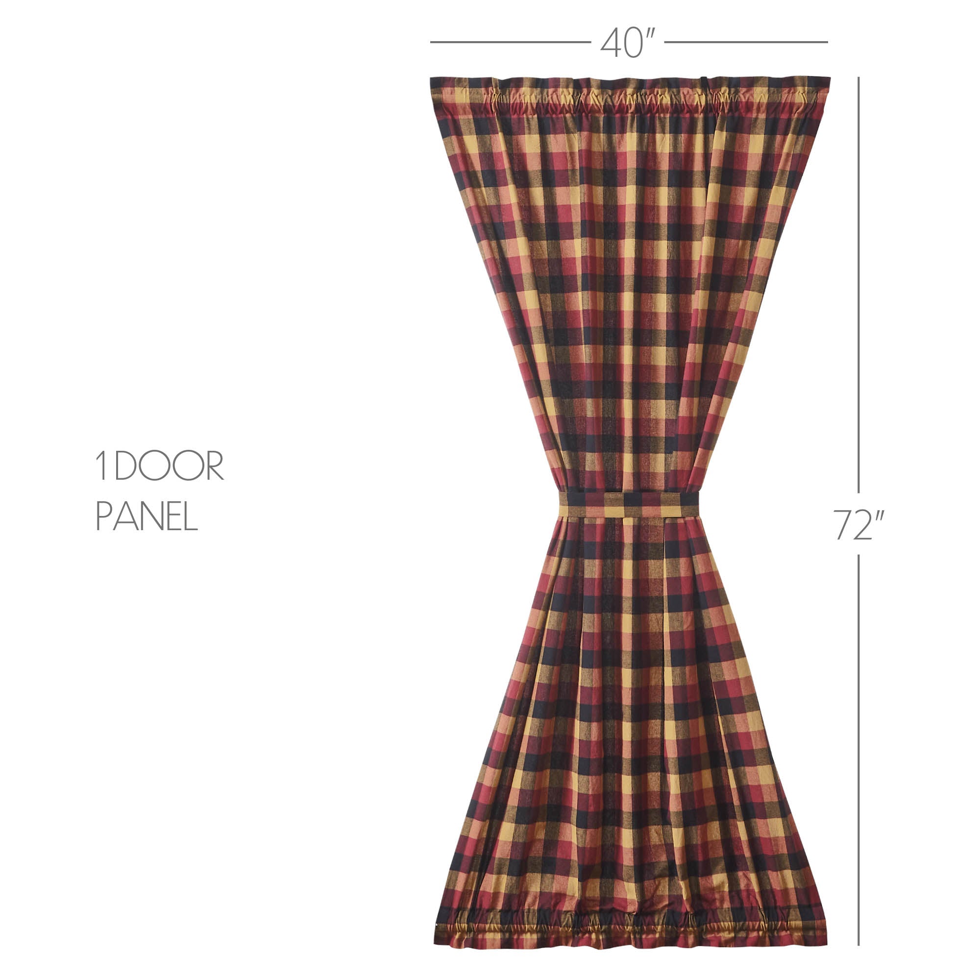 Heritage Farms Primitive Check Door Panel 72x40 SpadezStore