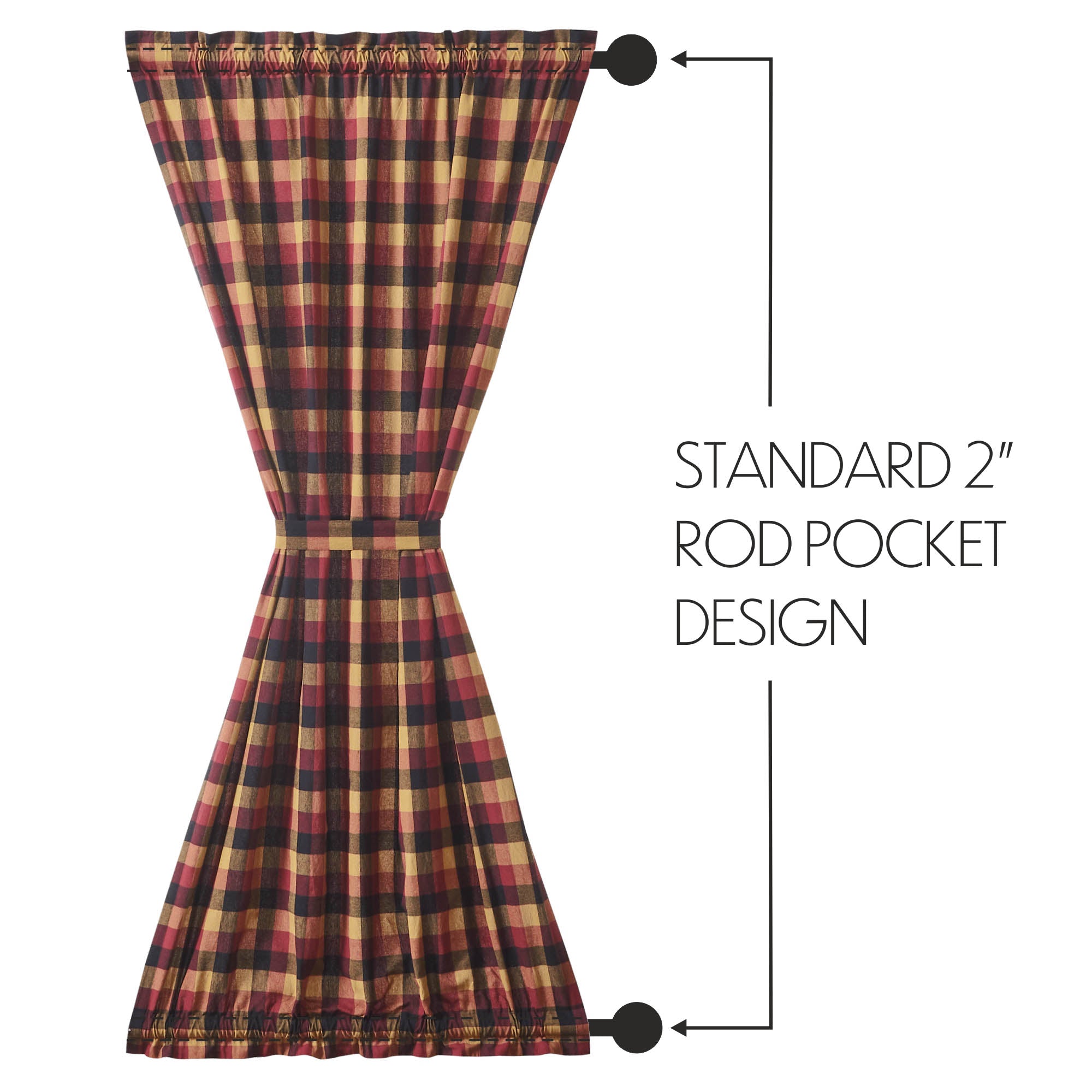 Heritage Farms Primitive Check Door Panel 72x40 SpadezStore