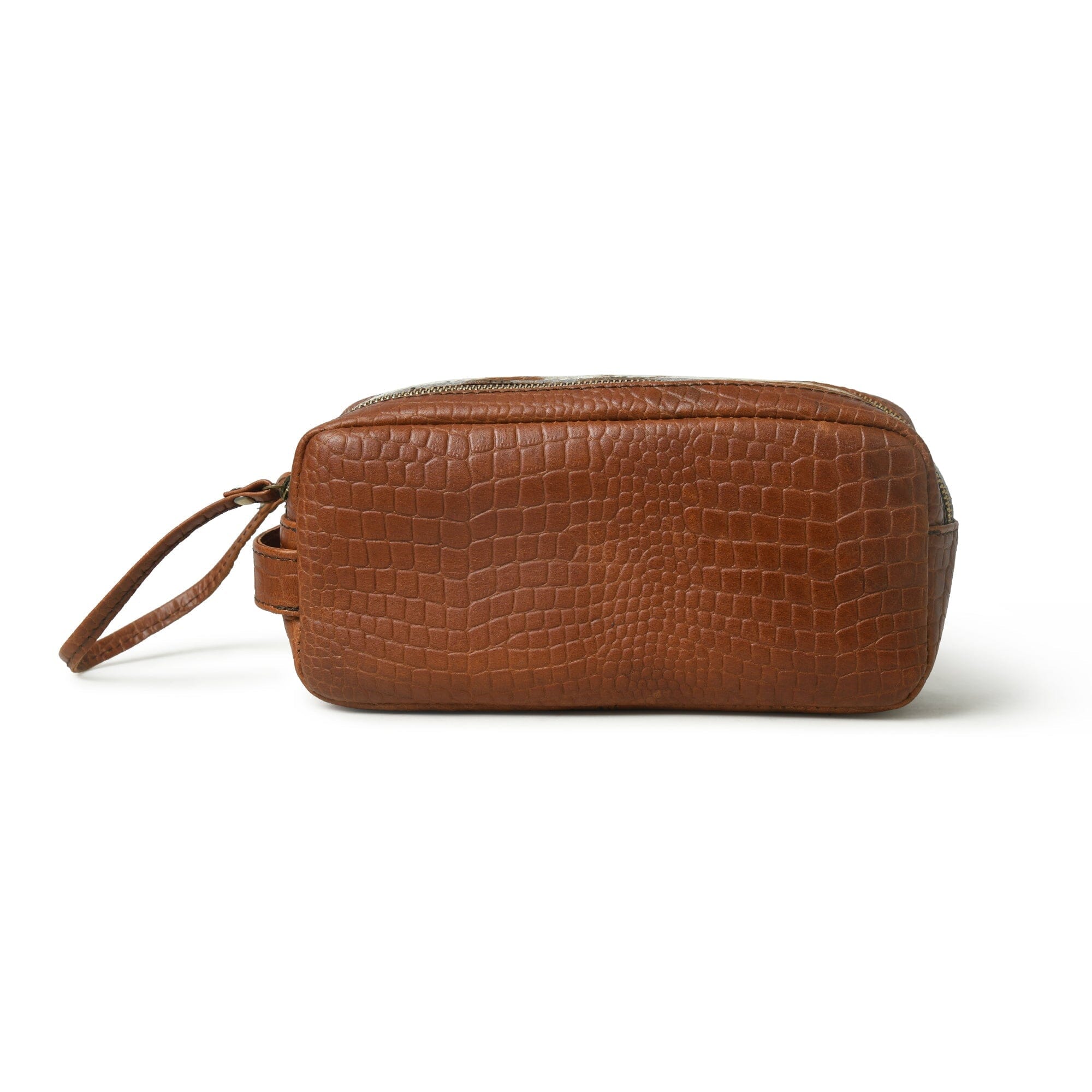Classy Leather Bags Hairon Croco Leather Toiletry Bag - Thumbnail 2