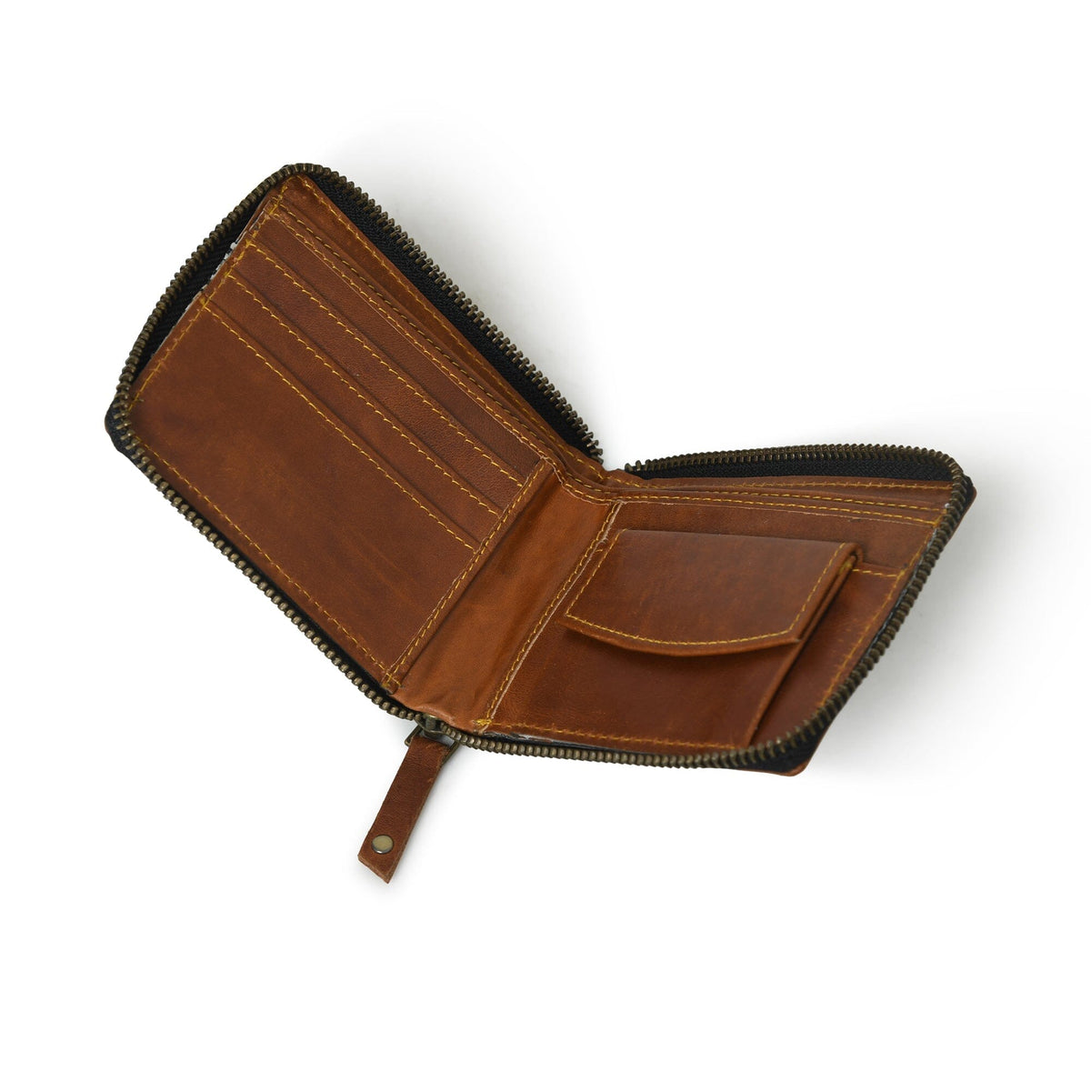 Classy Leather Bags Adams Bi-Fold Wallet- Tan Brown