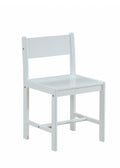 White Wood Stationary Desk Chair