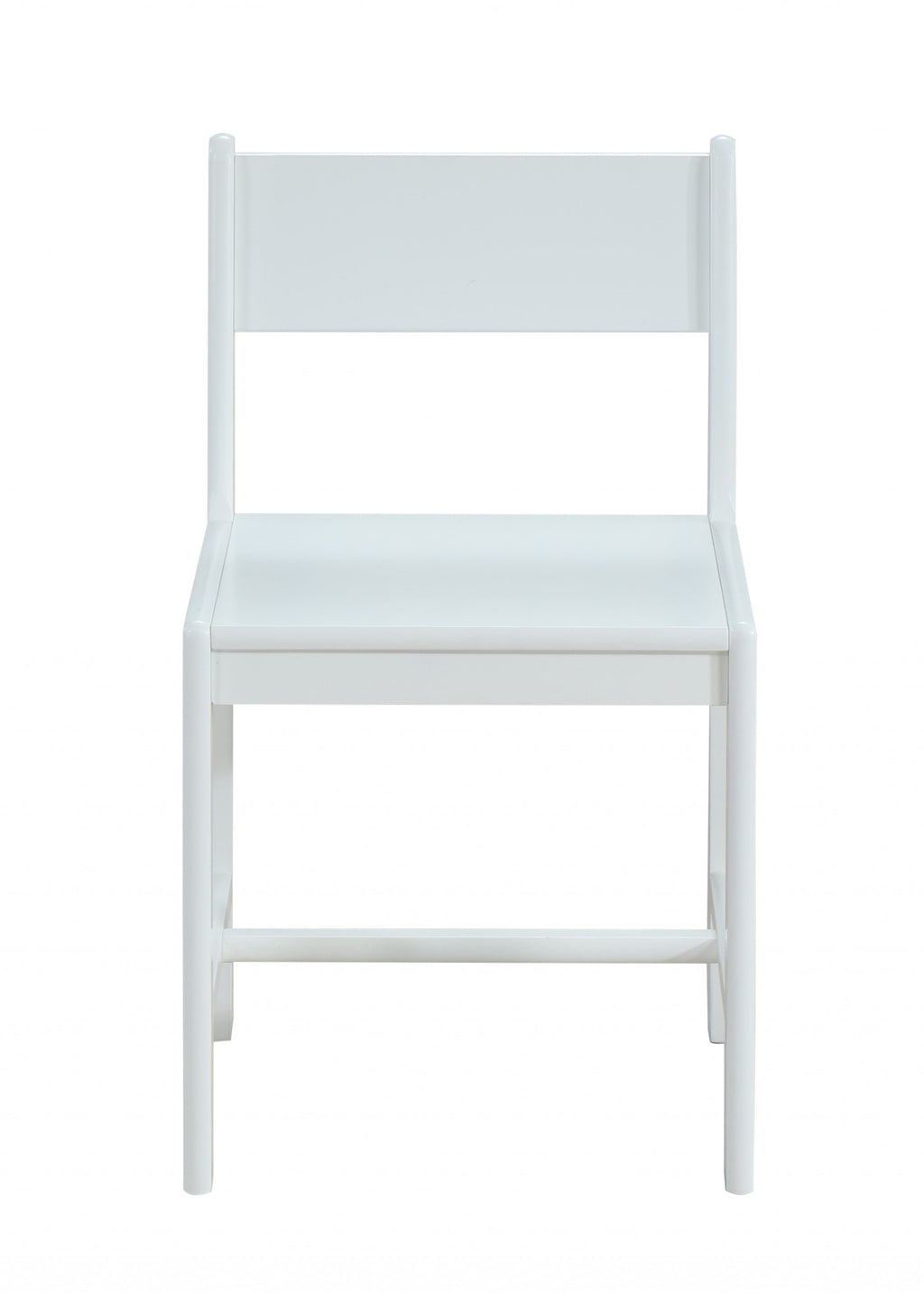 White Wood Stationary Desk Chair