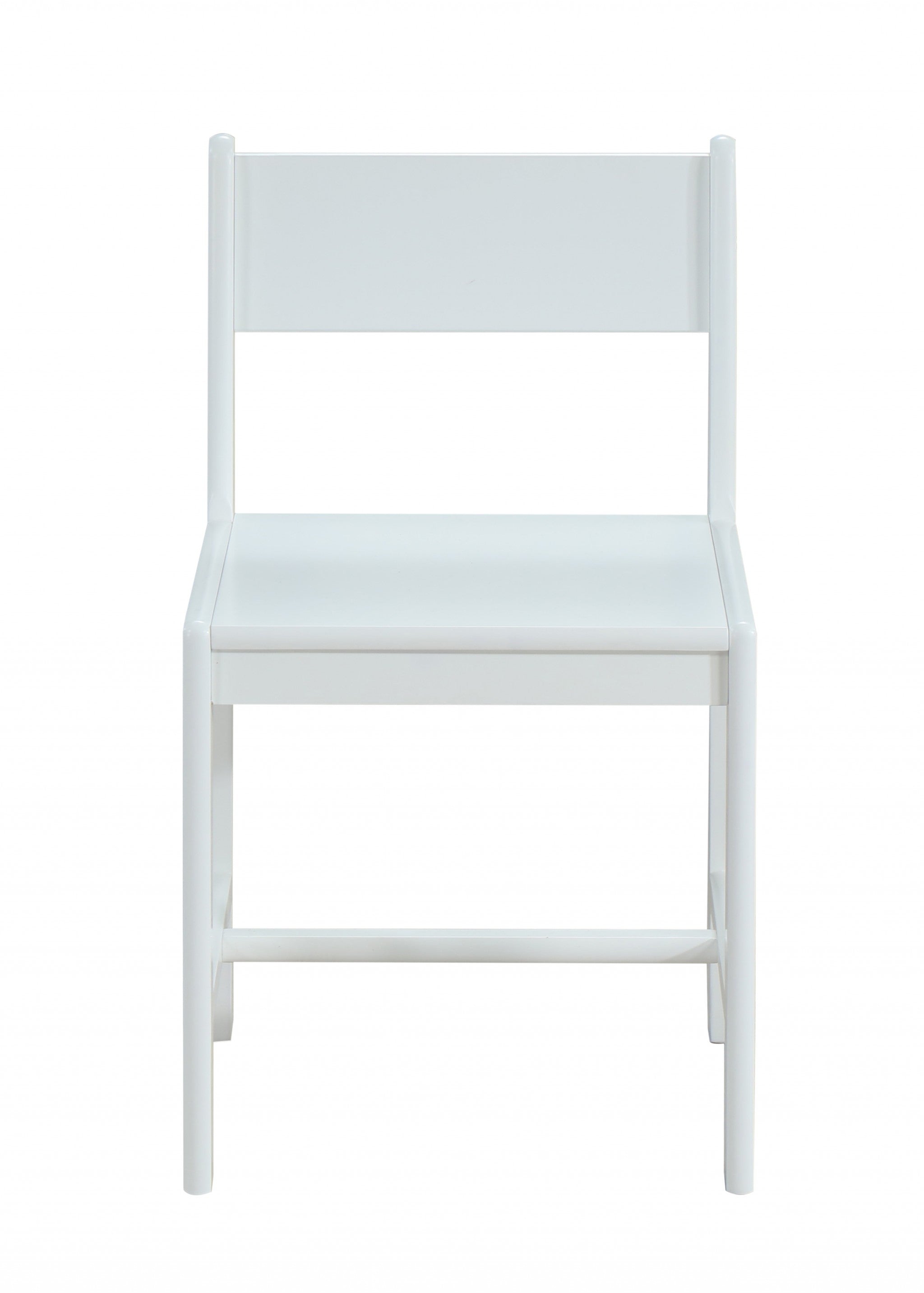 White Wood Stationary Desk Chair