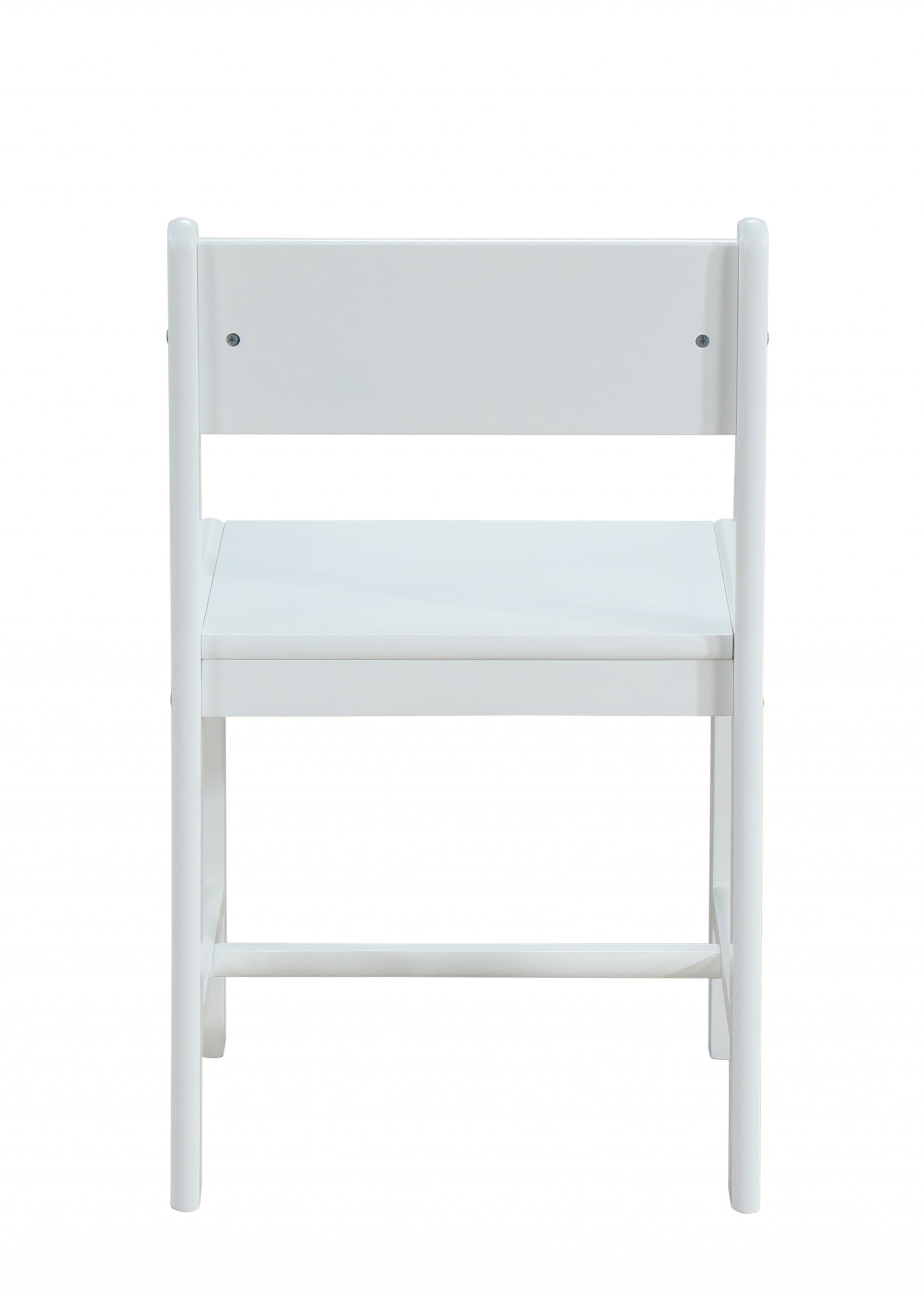 White Wood Stationary Desk Chair
