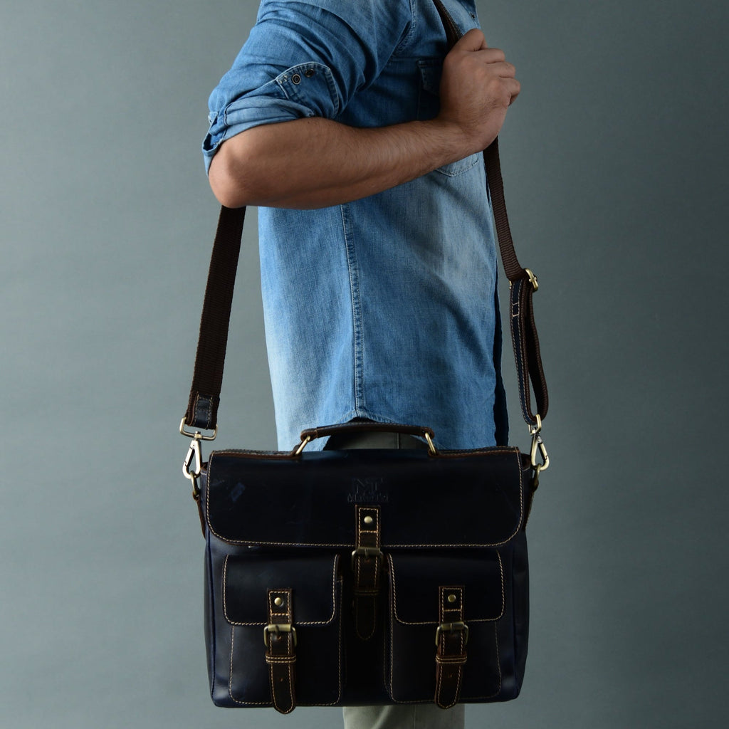 Classy Leather Bags Panther Laptop Messenger Bag SpadezStore