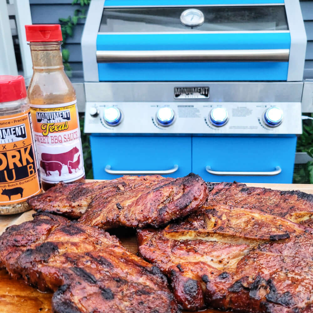 Monument Grills 35633 | Matte Blue Infrared Propane Gas Grill SpadezStore