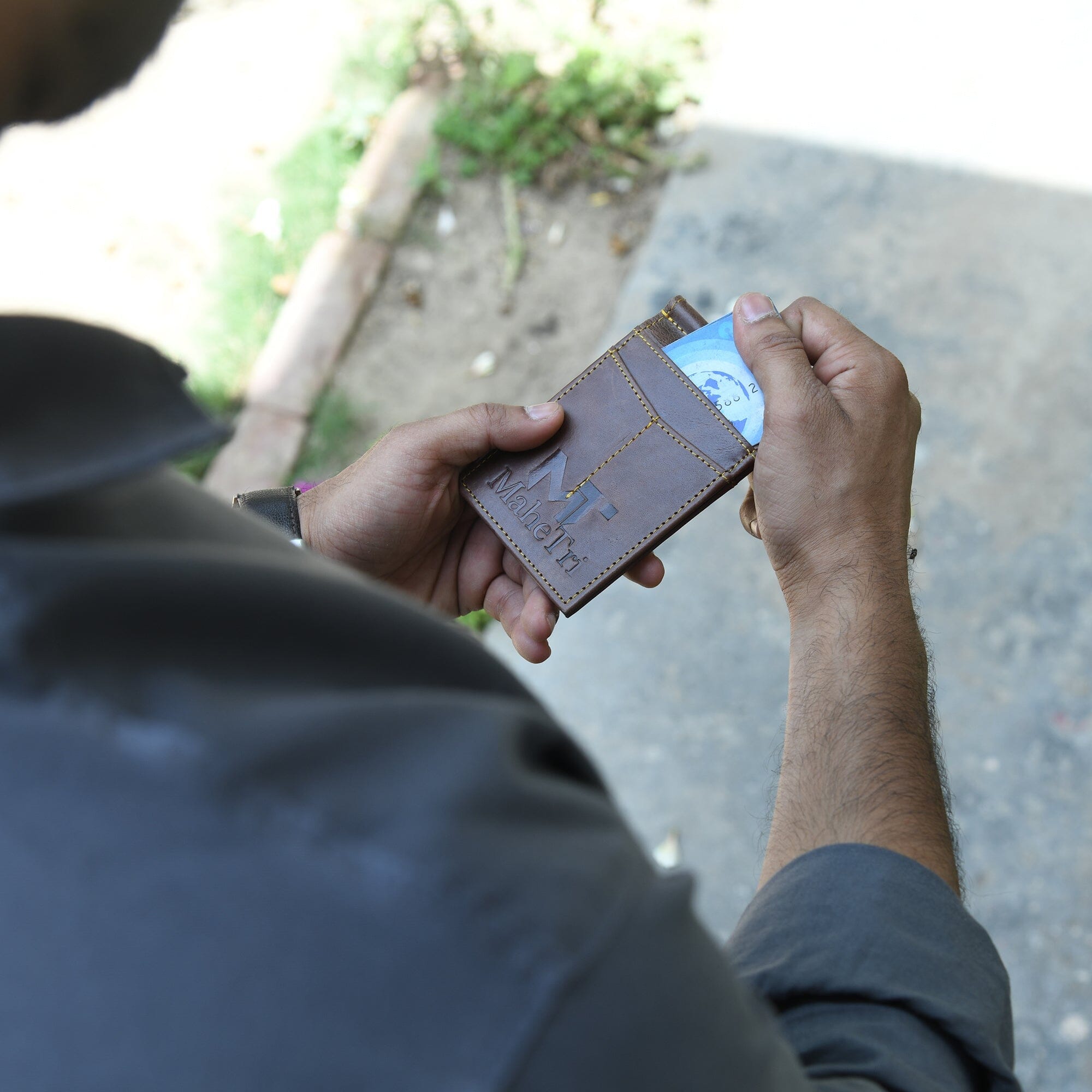 Classy Leather Bags Finley Money Clipper- Walnut Brown SpadezStore