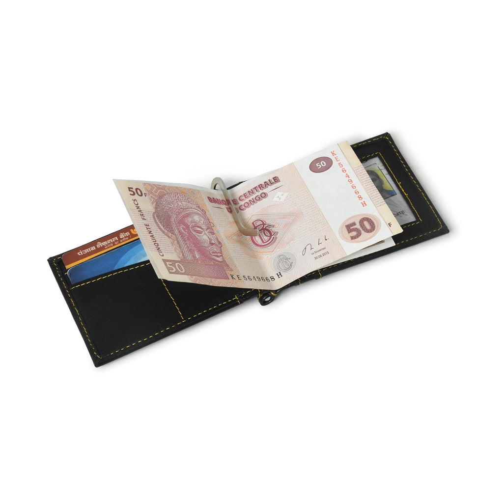 Classy Leather Bags Finley Money Clipper- Black