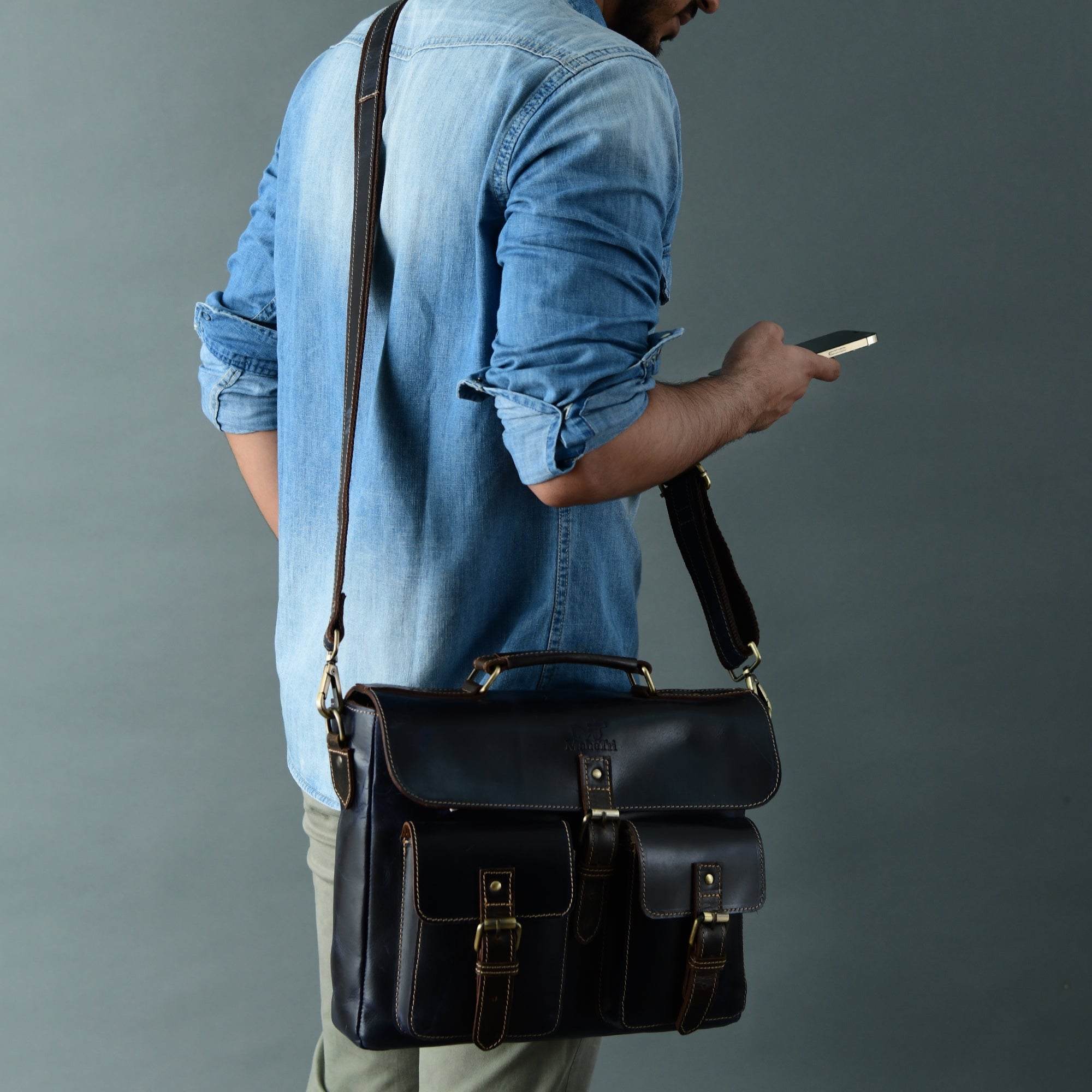 Panther Laptop Messenger Bag - Thumbnail 5