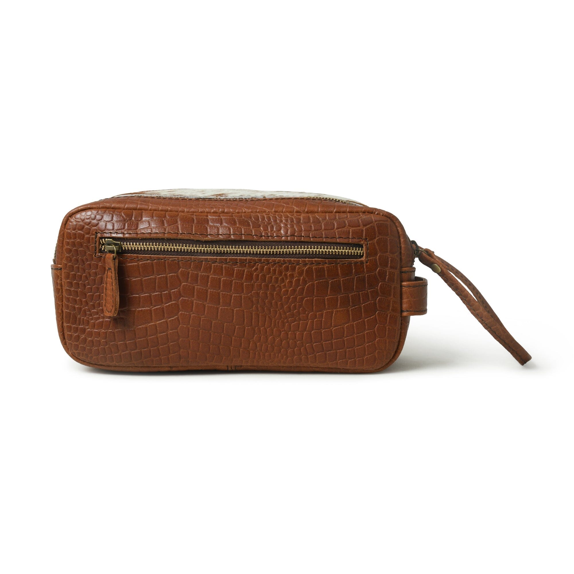 Classy Leather Bags Hairon Croco Leather Toiletry Bag - Thumbnail 4