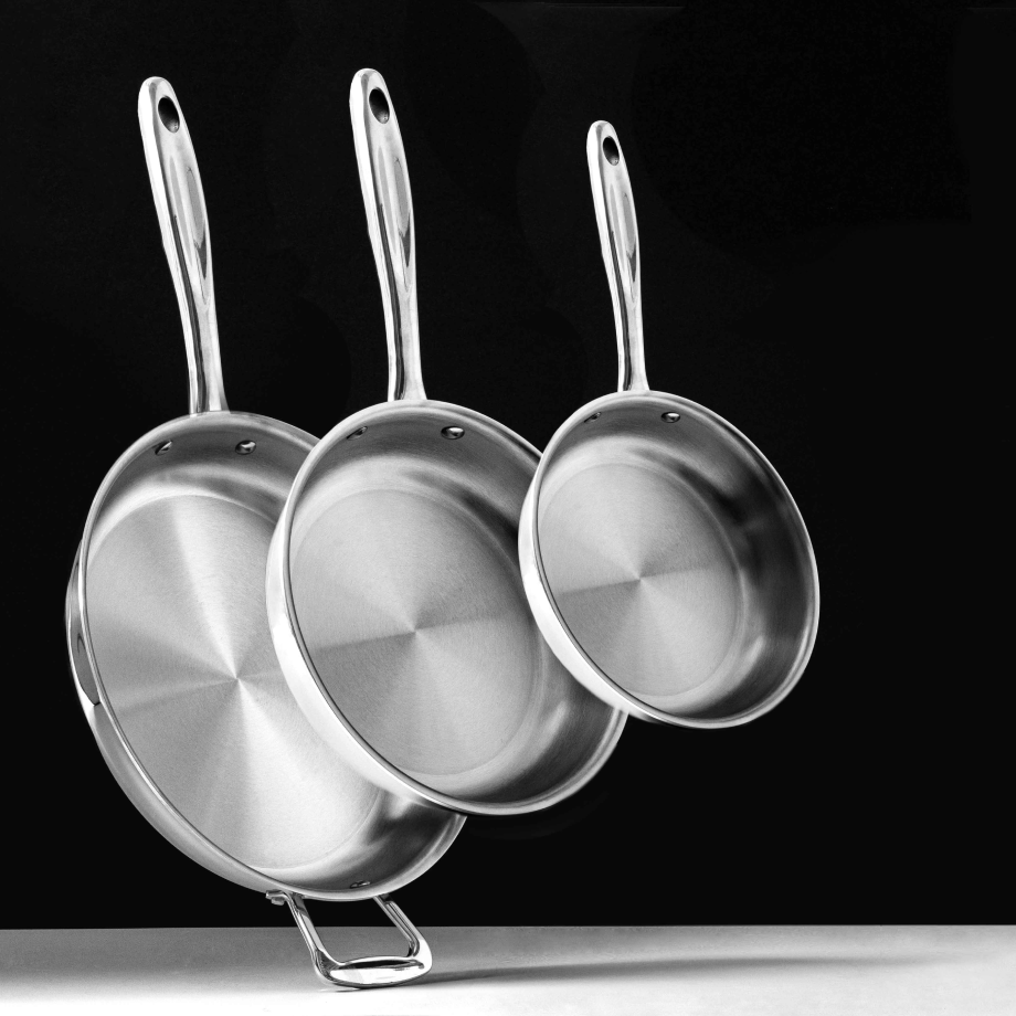 360 Cookware 3-Piece Fry Pan Set With Short Handles - Thumbnail 3