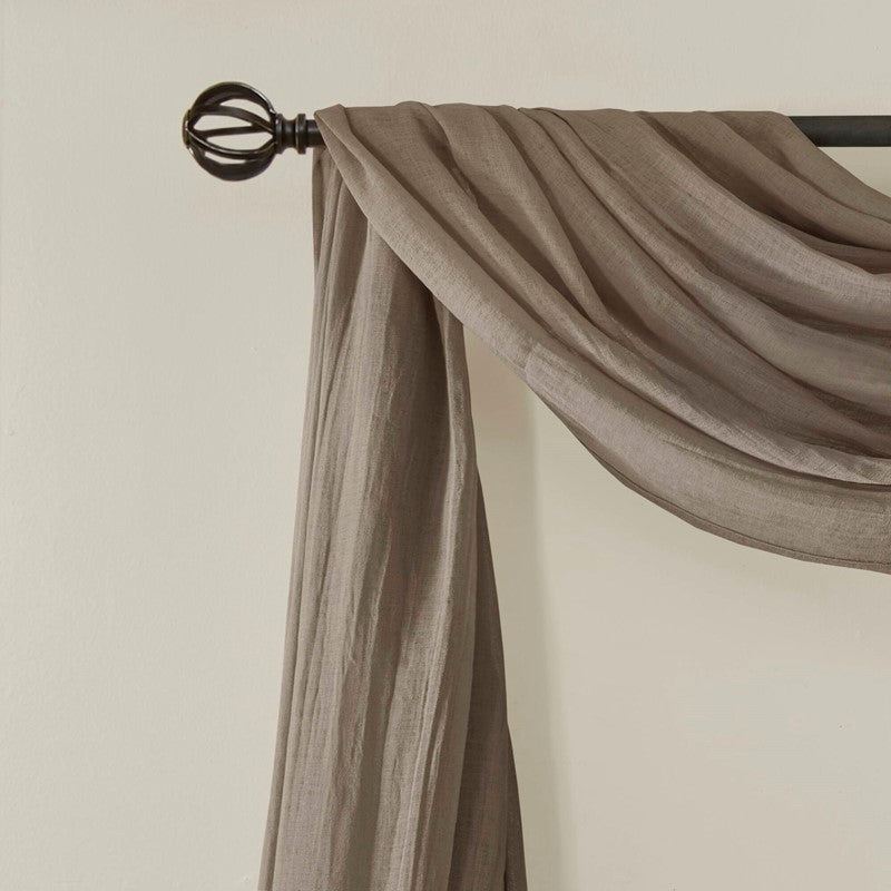 Madison Park Harper Solid Crushed Scarf Sheer SpadezStore