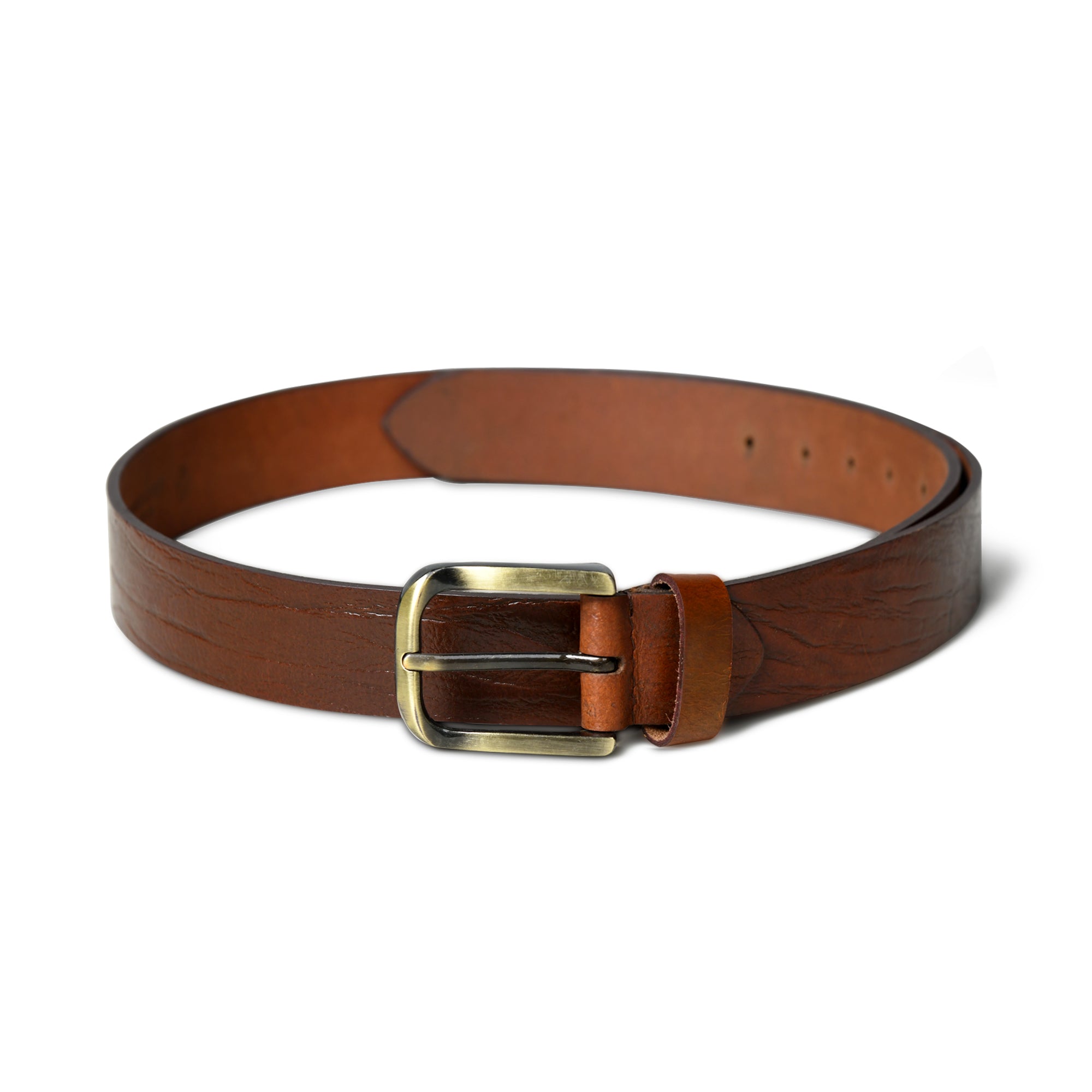 Classy Leather Bags Vibrant Brown Pin Buckle Belt SpadezStore