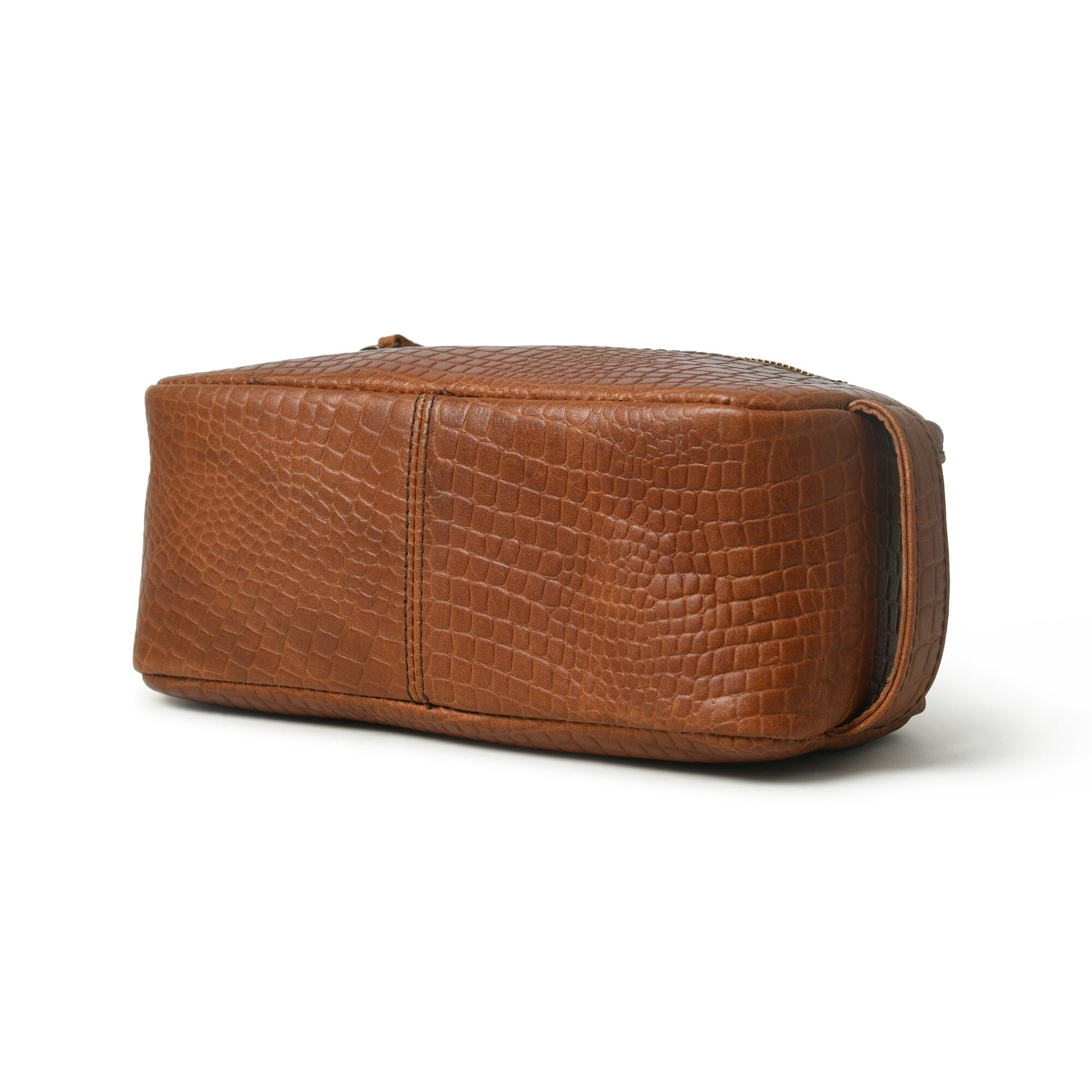 Classy Leather Bags Hairon Croco Leather Toiletry Bag - Thumbnail 5