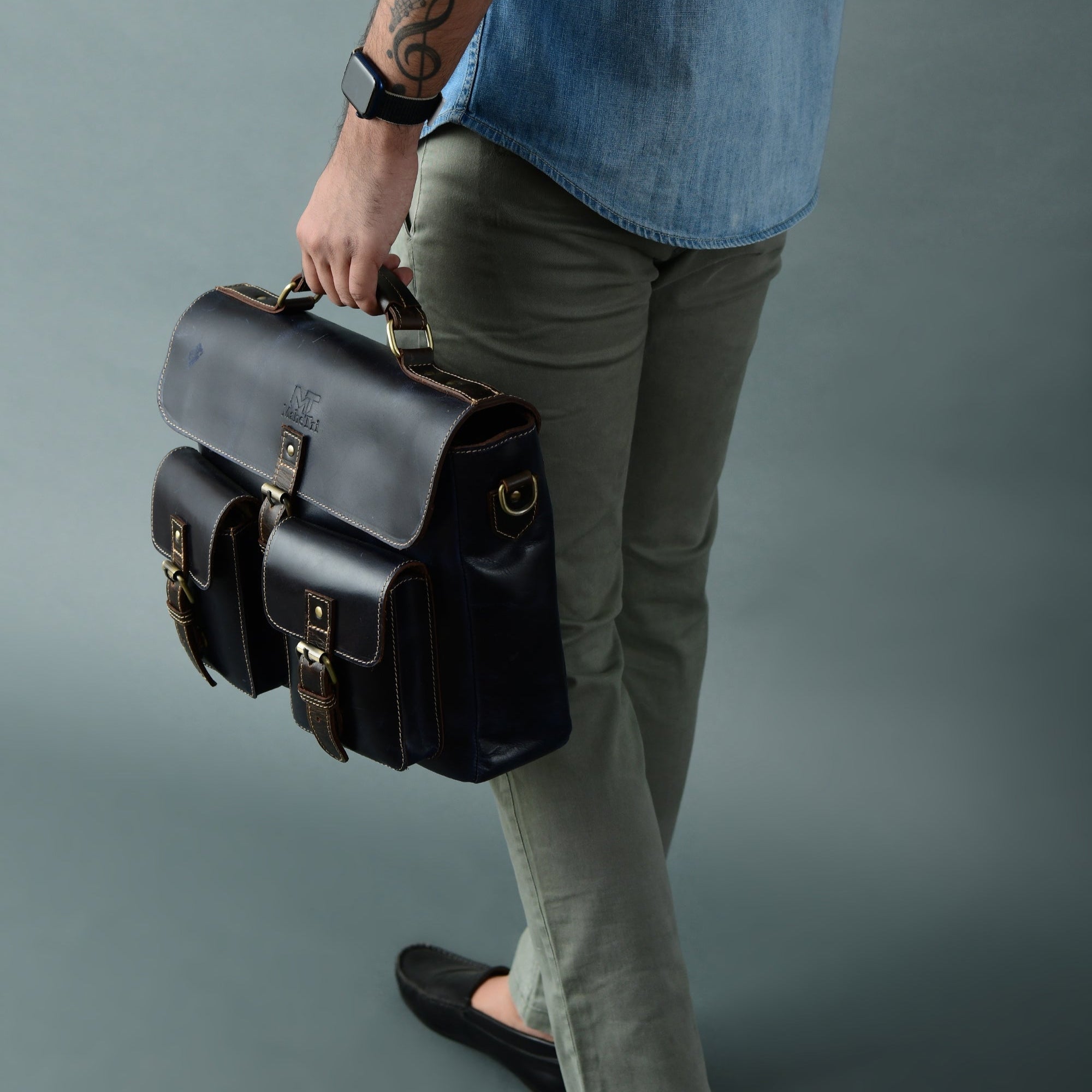 Classy Leather Bags Panther Laptop Messenger Bag SpadezStore