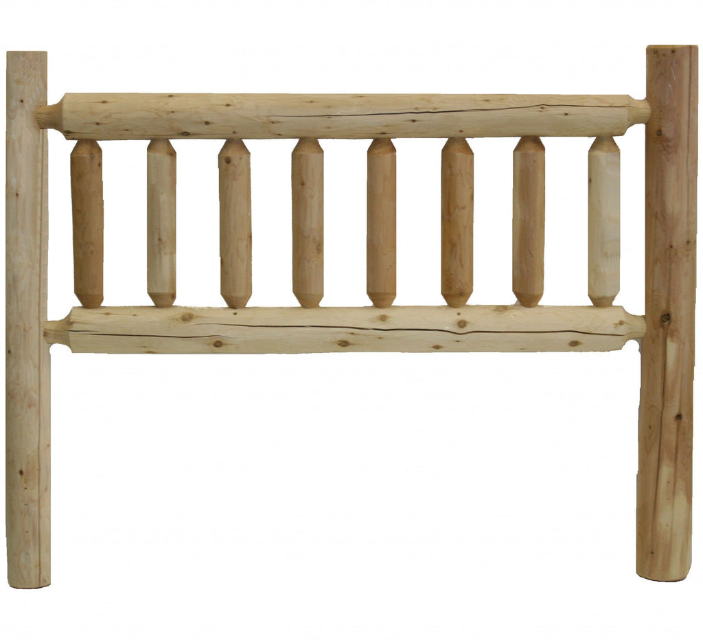 Natural Cedar Log Queen Headboard SpadezStore