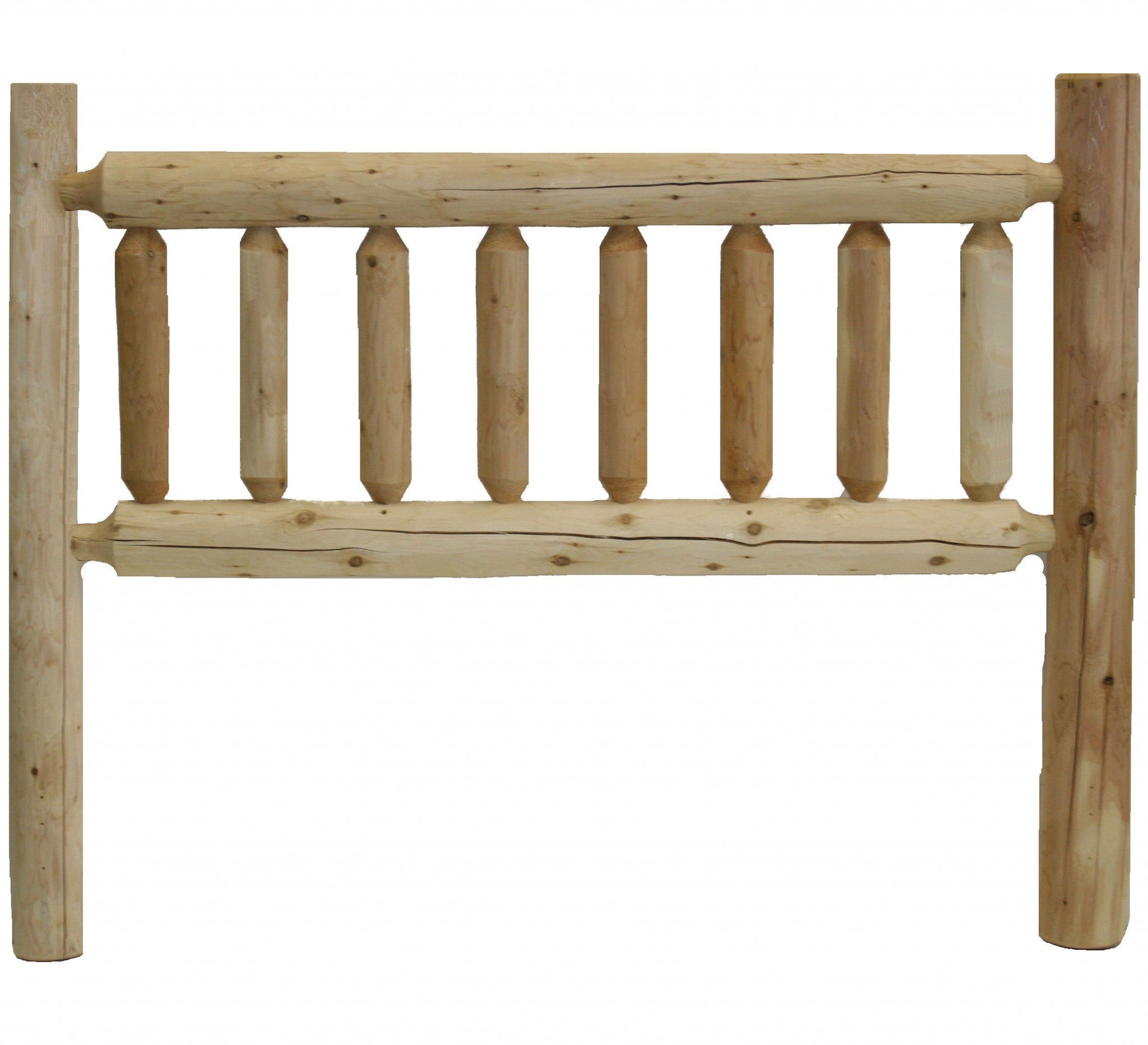 Natural Cedar Log Queen Headboard SpadezStore